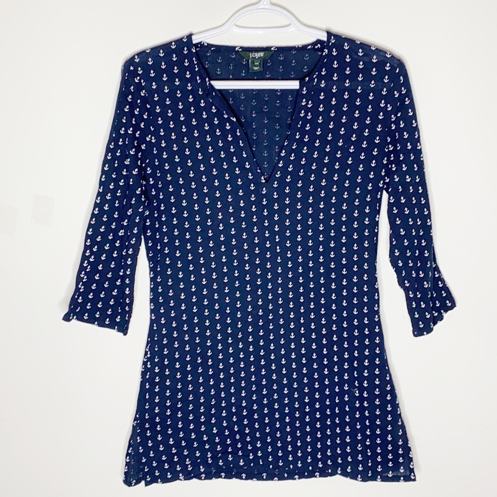 J Crew factory crinkle cotton anchor tunic size XXS